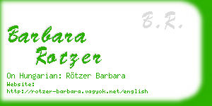 barbara rotzer business card