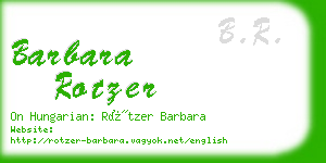 barbara rotzer business card